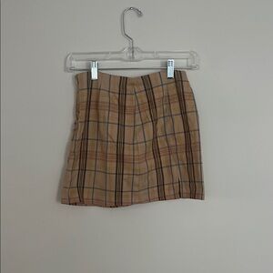 Plaid Tan Skirt